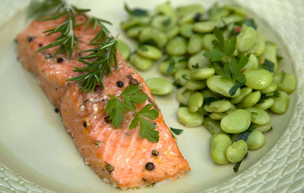 barbeque salmon dinner