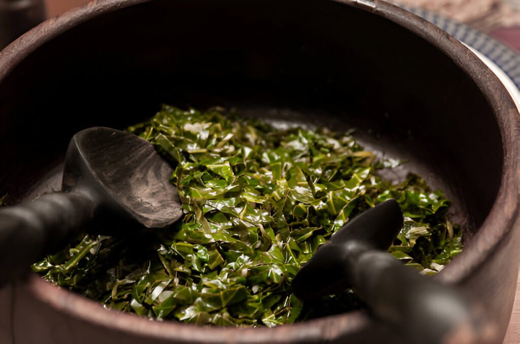 collard green in a bowl