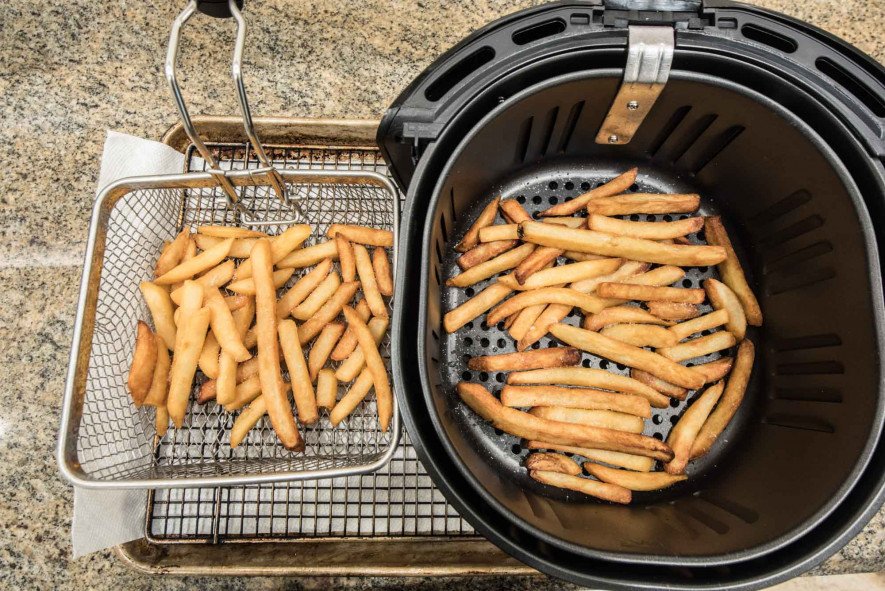 french fries results deep fry