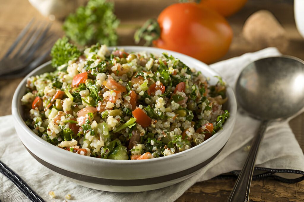 healthy organic quinoa tabouli salad