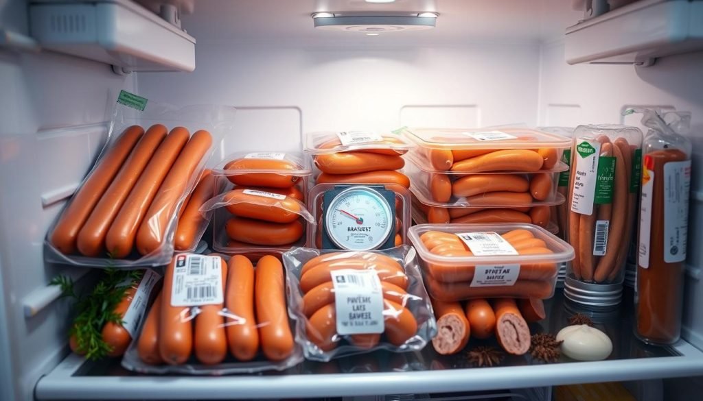 how long bratwurst last in the fridge