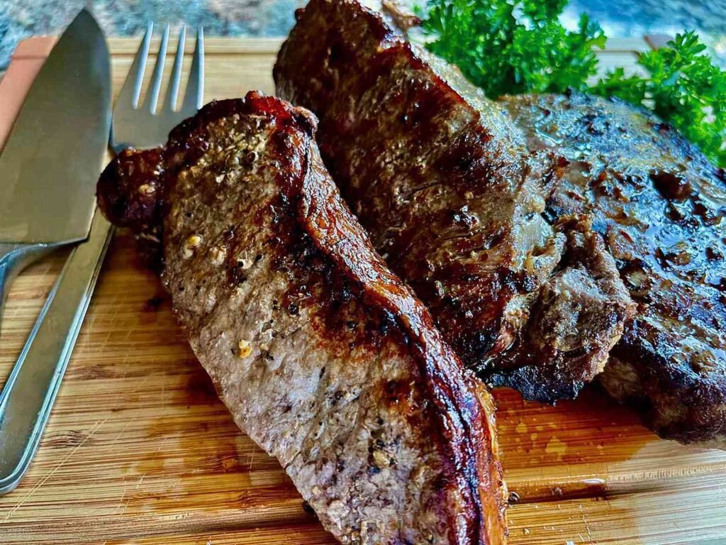Air Fryer New York Strip Steaks