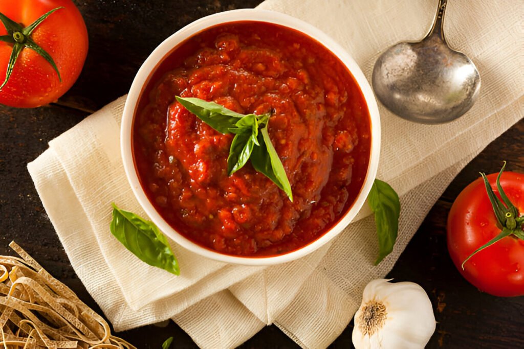homemade red italian marinara sauce