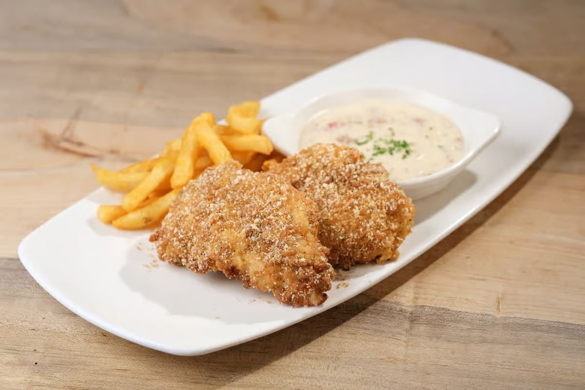 White Seasoning On Fried Chicken