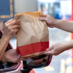 drive thru fast food restaurant staff serving