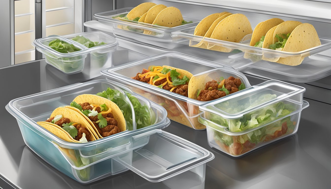 Freshly Prepared Tacos in Fridge
