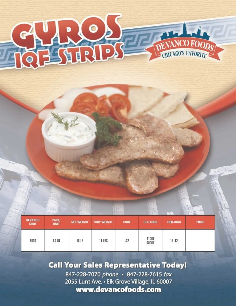 Frozen Gyro Meat Strips