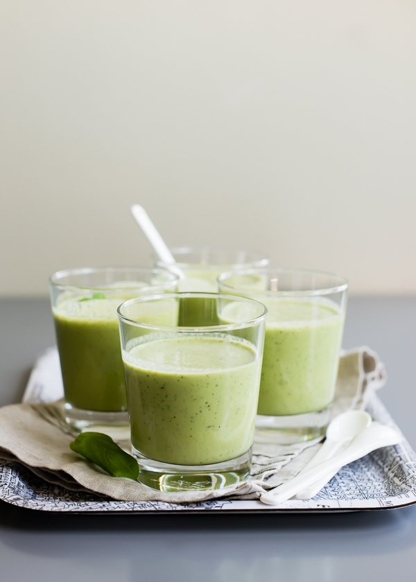 Chilled Pesto Cucumber Buttermilk Soup